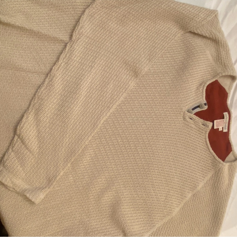 Cream Textured Sweater